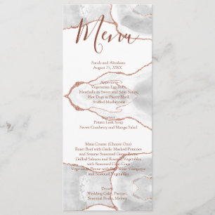 White Formal Minimalist Fancy Luxury Wedding Menu