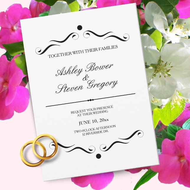 White Formal Wedding Invitation (Creator Uploaded)