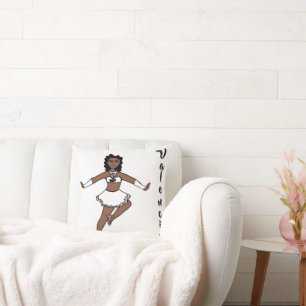 White Fox Dancer #1 Cushion