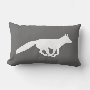 White Fox Silhouette Lumbar Cushion