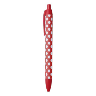 White Fractals Polka Dots Red Fractals Background Black Ink Pen