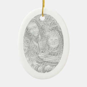 White Frame Oval Ornament