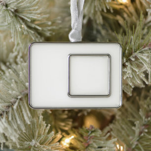 White Framed Christmas Ornament