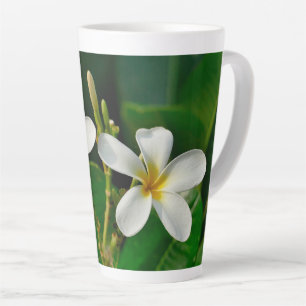 White Frangipani Latte Mug
