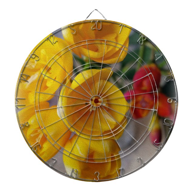 white freesia dartboard (Front)