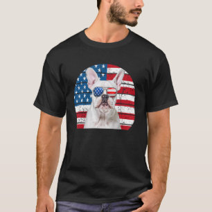 White French Bulldog 4th Of July For Kids Men Boys T-Shirt