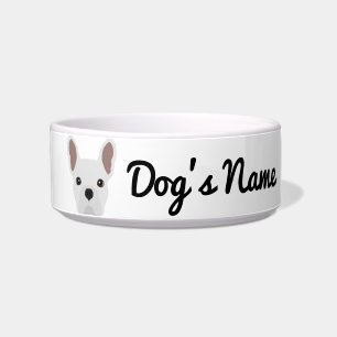 White French Bulldog Cute Frenchie Face Bowl