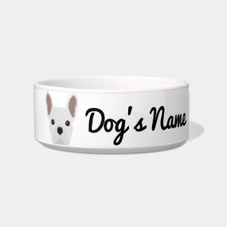 White French Bulldog | Cute Frenchie Face Bowl