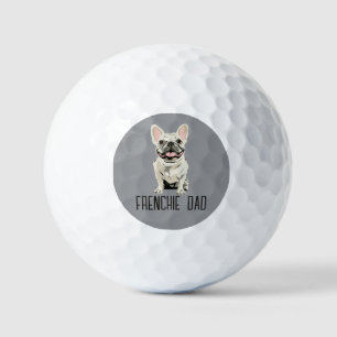 White French Bulldog, Frenchie Dad Golf Balls