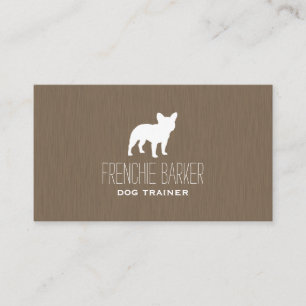White French Bulldog Silhouette   Frenchie Dog Business Card