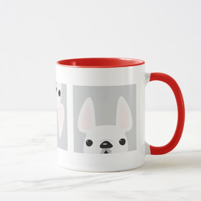 White Frenchies in Boxes Mug (Right)