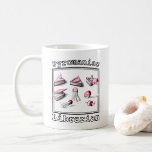 White Full Of Ideas Pyromaniac Librarian Coffee Mug