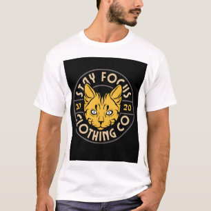 “White Full Sleeve T-shirt with Cat Design”