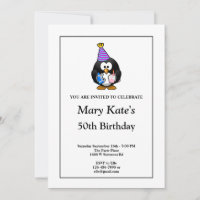White Funny 50th Birthday Party Invitation
