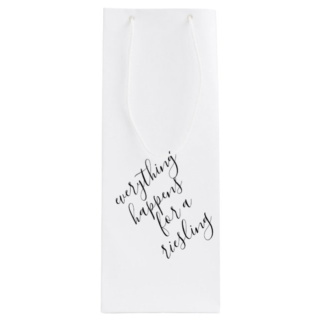 White Funny Wine Pun Gift Bag (Front)
