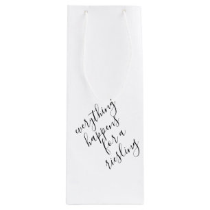 White Funny Wine Pun Wine Gift Bag