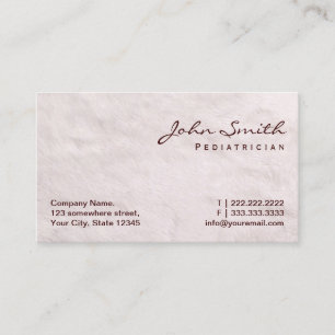 White Fur Paediatrician Business Card