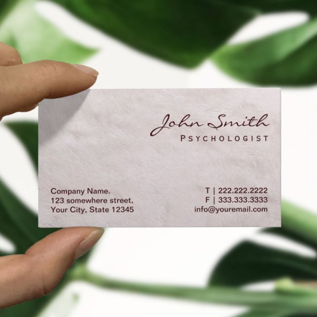 White Fur Psychologist Business Card (Creator Uploaded)
