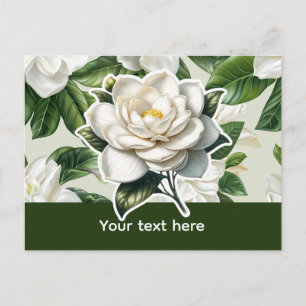 White Gardenia Flowers Postcard