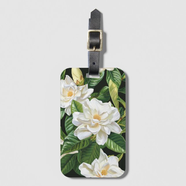 White Gardenia  Luggage Tag (Front Vertical)
