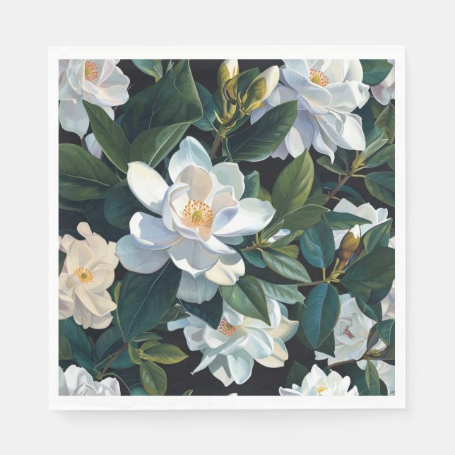 White Gardenia  Napkin (Front)