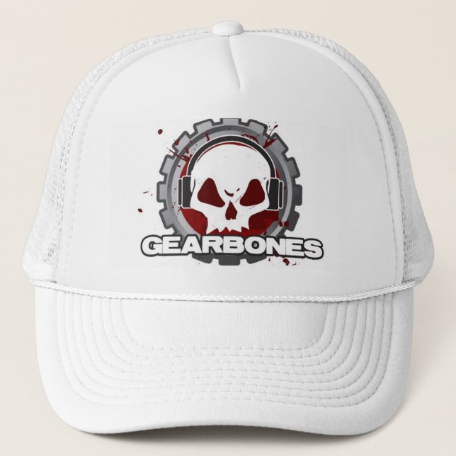 White GearBones Trucker hat (Front)