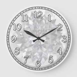 White Gem Large Clock