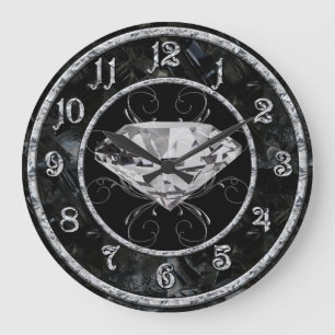 White Gem Large Clock