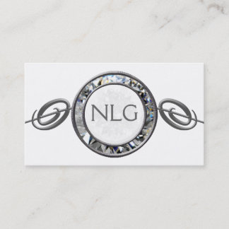 White Gem Scroll Business Card