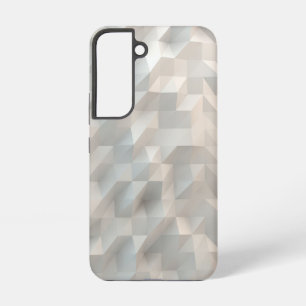 White Geometric Polygons Galaxy S22 Cases