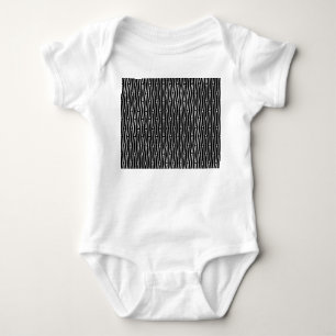 White Geometric Repeat  Baby Bodysuit