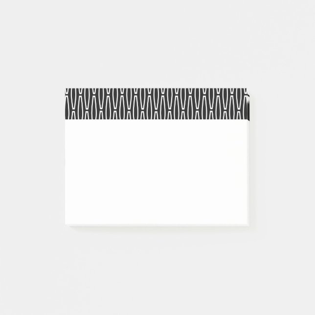 White Geometric Repeat  Post-it Notes (Front)