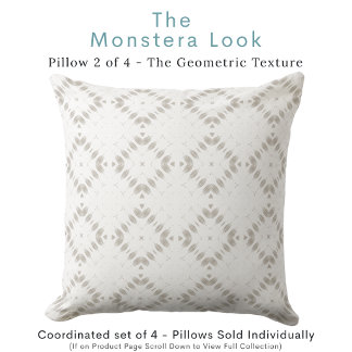 White Geometric Throw Pillow