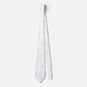 White Geometric Tie Modern Minimalist Elegance