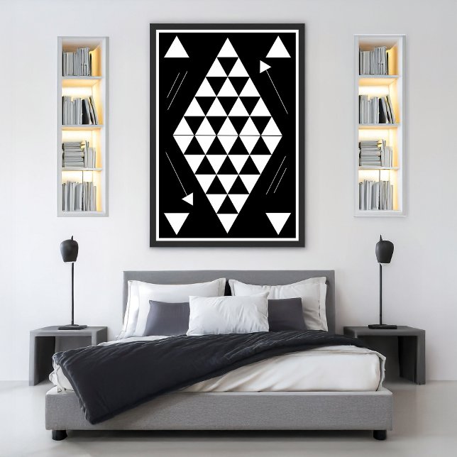 White Geometric Triangles Poster (Creator Uploaded)