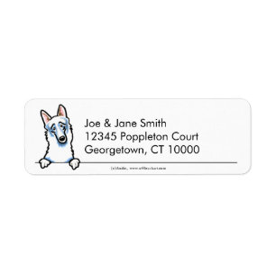 White German Shepherd Clean & Simple Return Address Label