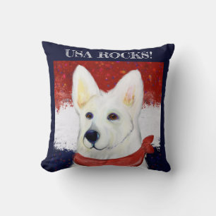  White German Shepherd  Cushion