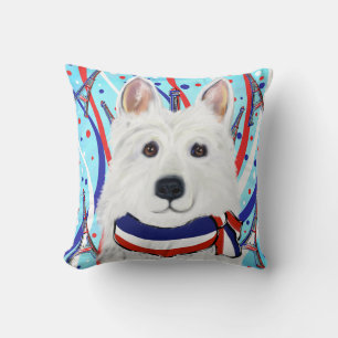 White German Shepherd Cushion