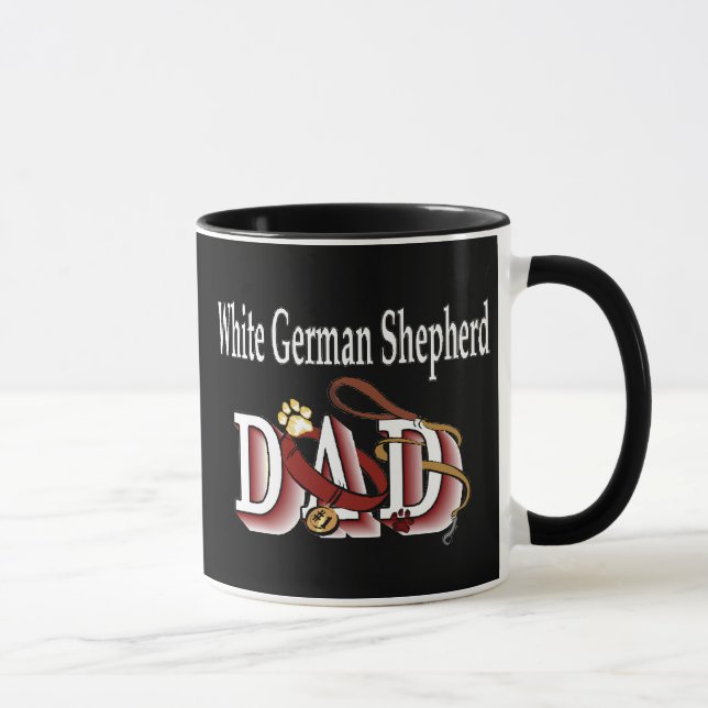 White German Shepherd Dad Mug (Right)