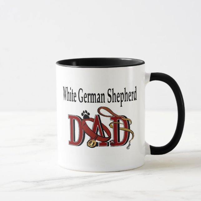 White German Shepherd Dad Mug (Right)