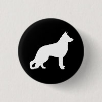 White German Shepherd Dog Silhouette