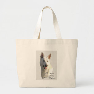 White German Shepherd Gifts Large Tote Bag