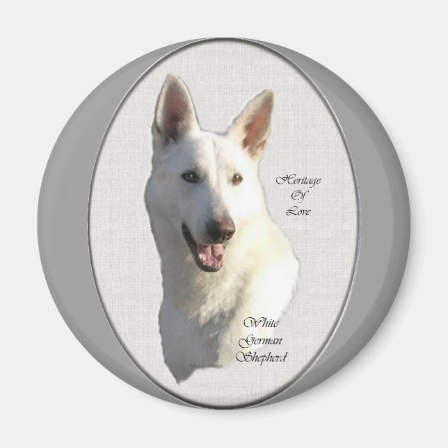 White German Shepherd Gifts Magnet (Front)