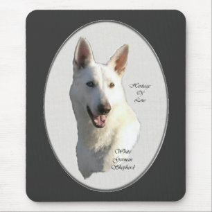 White German Shepherd Gifts Mouse Pad