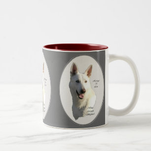White German Shepherd Gifts Two-Tone Coffee Mug