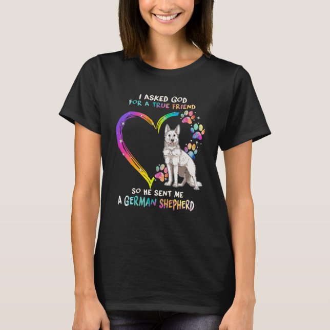 White German Shepherd Is My Best Friend Tie Dye Do T-Shirt (Front)