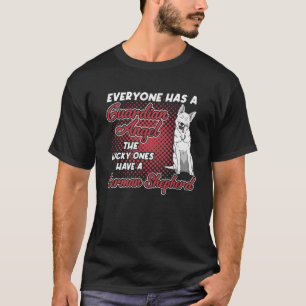 White German Shepherd Is My Guardian Angel Dog Ow T-Shirt