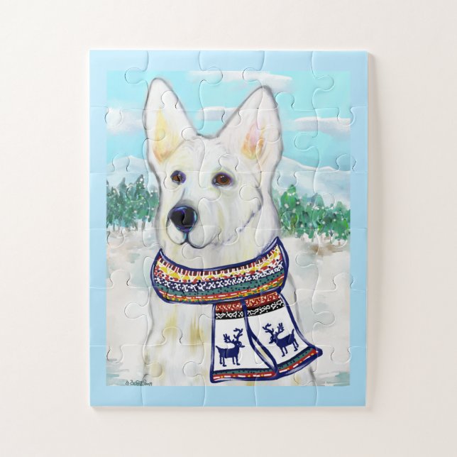 White German Shepherd  Jigsaw Puzzle (Vertical)