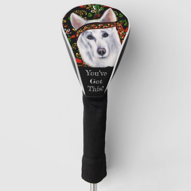 WHITE GERMAN SHEPHERD  MEXICO   GOLF HEAD COVER (Front)