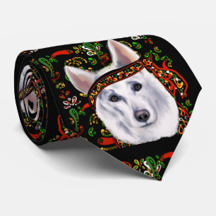 WHITE GERMAN SHEPHERD  MEXICO    TIE
